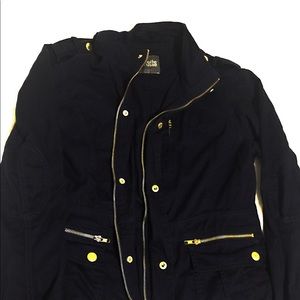 Military Fashion Jacket, Light Weight Navy & Gold